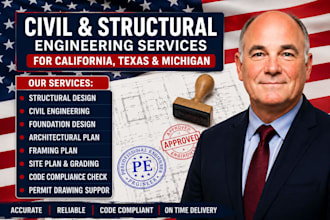 be your civil and structural engineer in california, michigan and texas