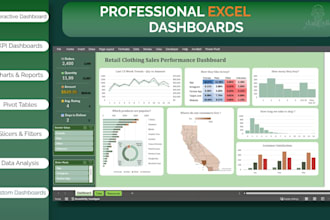 create excel graphs, charts, pivot tables and dashboards