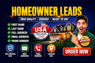 provide fresh homeowners leads from any country