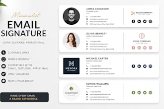 design professional clickable email signature for gmail outlook and apple mail