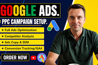 setup, optimize and manage google ads, ppc adwords, campaign seo audit with ga4