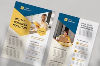 design business one pager, modern one pager flyer, postcards, business flyer