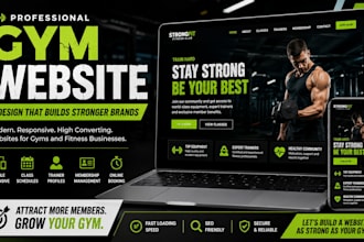 design a modern gym website that grows your fitness business
