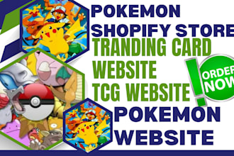 design pokemon shopify store game card pokemon website tcg website trading card
