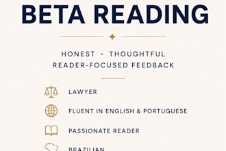 beta read your manuscript and provide honest feedback
