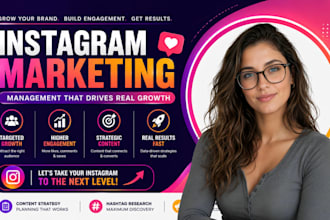 be your instagram marketing manager for organic growth content and engagement