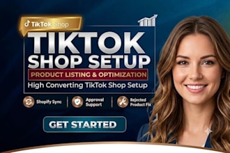 set up tiktok shop facebook shop instagram shop or shopify design store