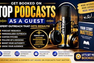 do podcast guest booking and personalized outreach for authors