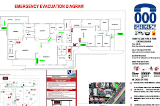 draw fire emergency evacuation plan egress plan fire protection for your bulding