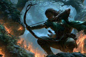 draw fantasy illustrations, concept art, and card game art