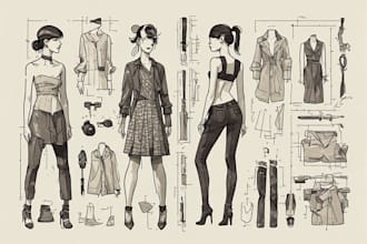 draw your fashion illustration flats technical drawings