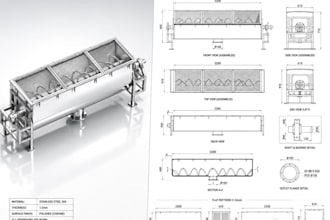 design sheet metal enclosure 3d model 2d cad technical drawing for manufacturing