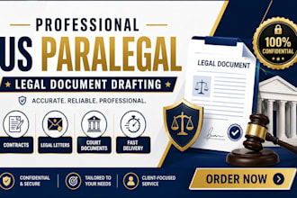 draft US legal documents as a paralegal