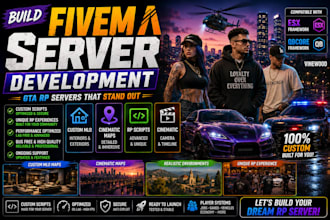 build fivem server dev gta rp mods scripts custom mlo maps tycoon roblox gbcore