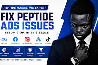 fix peptide ads issue peptide marketing run peptide meta ads ig social media ads
