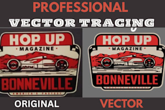 do vector tracing, convert logo or image to vector, redesign