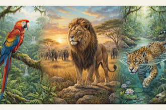 create realistic animal illustration
