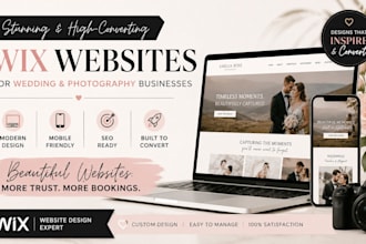 wix wedding website, wix photography portfolio, wix website design, wix website