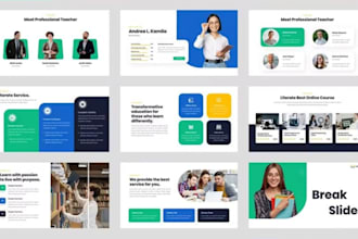 design course slides, media kits and brand presentations in canva