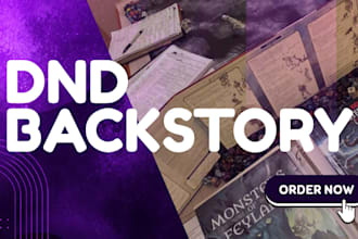 write dnd backstory dungeon and dragons character lore for rpg ttrpg and fantasy