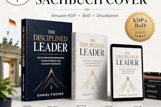 ich gestalte ihr professionelles sachbuch cover für amazon KDP und bod