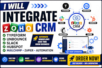 integrate zoho crm typeform unbounce slack hubspot mailchimp zapier automation