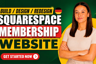 design squarespace membership website, subscription site, setup member area