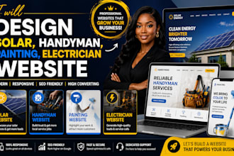 design solar, handyman, painting, electrician website