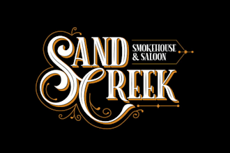 design wordmark sand creek smokehouse saloon logo