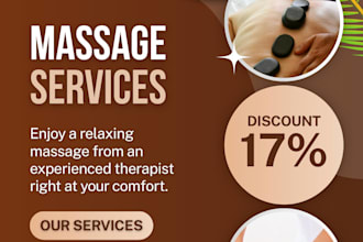 design luxury spa and salon flyer with discount offer