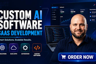 do custom ai software, saas web application and be your ai software developer
