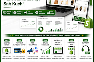professional shopify website with free mobile app