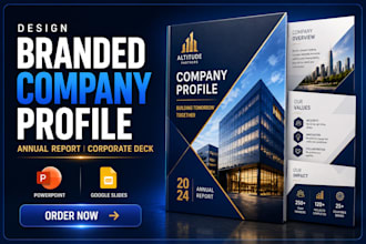 design branded company profile annual report corporate deck