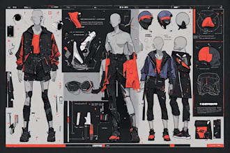 create complete fashion tech pack design