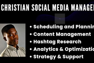 be your christian social media manager social media manager via hootsuite,buffer