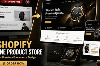 design shopify one product dropshipping store