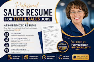 write ats sales resume for tech sales and sales jobs
