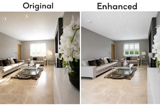 enhance and edit real estate listing photos nothing added or invented