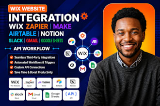 integrate wix zapier make airtable notion slack gmail google sheets API workflow