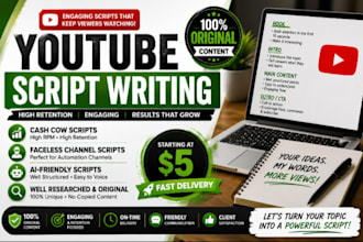 write viral youtube scripts for any niche