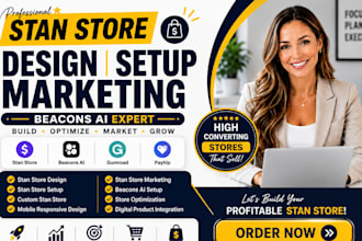 stan store, stan store design stan store setup stan store marketing beacons ai
