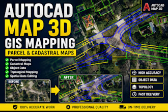create autocad map 3d,gis and parcel maps