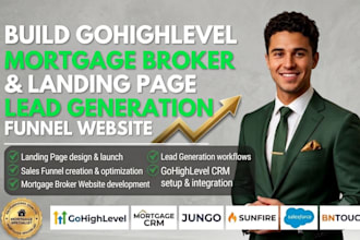 build gohighlevel mortgage broker landing page lead generation funnel website