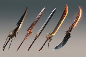 create weapon design for game art