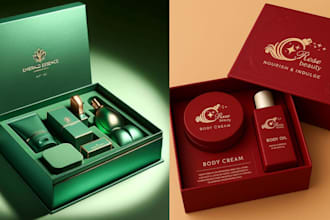 create luxury product rendering gift box bottle and consumer eletronic packaging