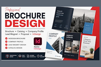 design corporate brochure catalog company profile lead magnet proposal indesign