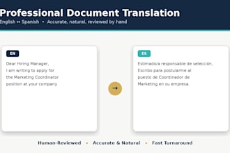 provide document translation between english and spanish
