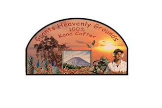 create kona coffee farm memory son grant logo