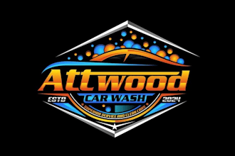 design top quality car wash clean logo