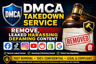 file dmca takedown notice to copyright defaming google reddit fb tiktok onlyfans